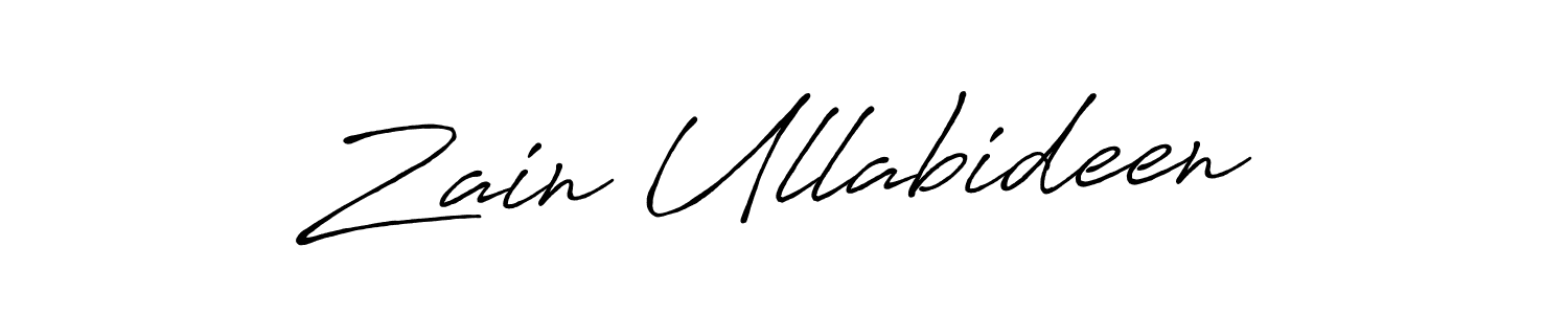 Design your own signature with our free online signature maker. With this signature software, you can create a handwritten (Antro_Vectra_Bolder) signature for name Zain Ullabideen. Zain Ullabideen signature style 7 images and pictures png
