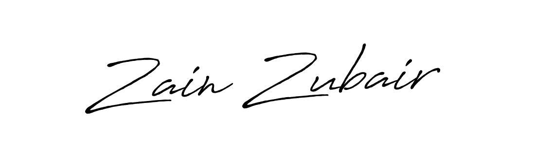 Design your own signature with our free online signature maker. With this signature software, you can create a handwritten (Antro_Vectra_Bolder) signature for name Zain Zubair. Zain Zubair signature style 7 images and pictures png