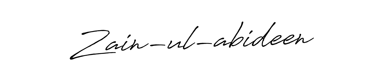 Design your own signature with our free online signature maker. With this signature software, you can create a handwritten (Antro_Vectra_Bolder) signature for name Zain-ul-abideen. Zain-ul-abideen signature style 7 images and pictures png