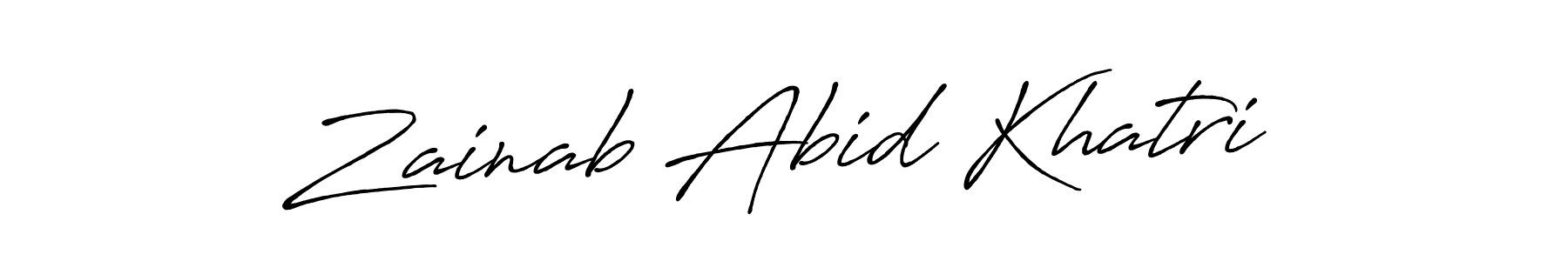 Also You can easily find your signature by using the search form. We will create Zainab Abid Khatri name handwritten signature images for you free of cost using Antro_Vectra_Bolder sign style. Zainab Abid Khatri signature style 7 images and pictures png