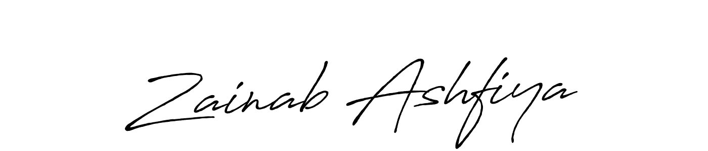 Antro_Vectra_Bolder is a professional signature style that is perfect for those who want to add a touch of class to their signature. It is also a great choice for those who want to make their signature more unique. Get Zainab Ashfiya name to fancy signature for free. Zainab Ashfiya signature style 7 images and pictures png