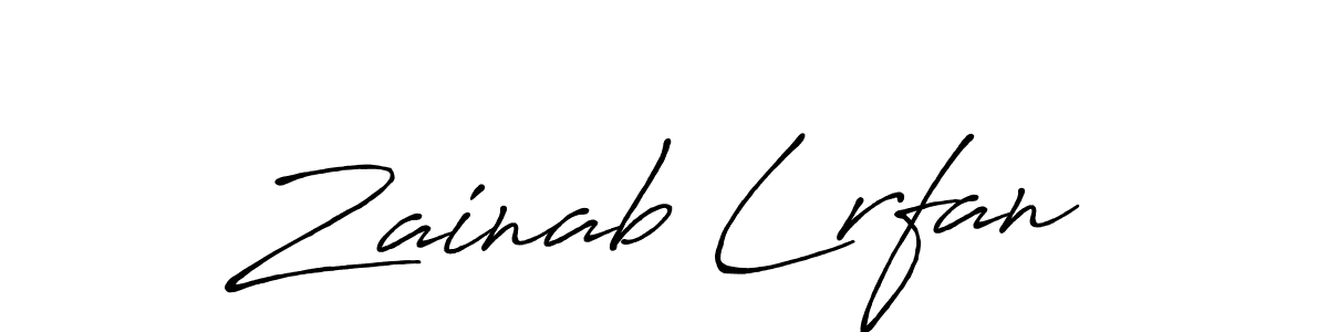 It looks lik you need a new signature style for name Zainab Lrfan. Design unique handwritten (Antro_Vectra_Bolder) signature with our free signature maker in just a few clicks. Zainab Lrfan signature style 7 images and pictures png