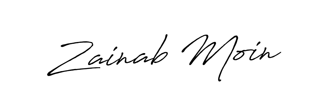 How to make Zainab Moin signature? Antro_Vectra_Bolder is a professional autograph style. Create handwritten signature for Zainab Moin name. Zainab Moin signature style 7 images and pictures png
