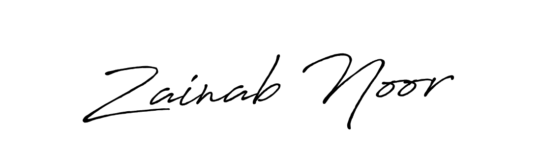 Use a signature maker to create a handwritten signature online. With this signature software, you can design (Antro_Vectra_Bolder) your own signature for name Zainab Noor. Zainab Noor signature style 7 images and pictures png