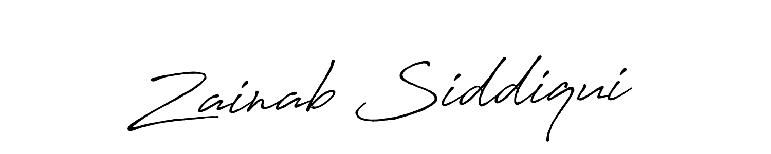 Design your own signature with our free online signature maker. With this signature software, you can create a handwritten (Antro_Vectra_Bolder) signature for name Zainab Siddiqui. Zainab Siddiqui signature style 7 images and pictures png