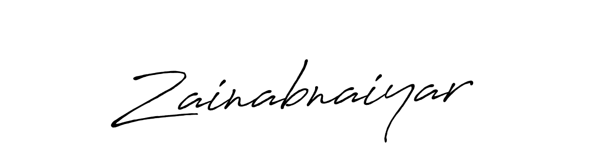 Make a beautiful signature design for name Zainabnaiyar. Use this online signature maker to create a handwritten signature for free. Zainabnaiyar signature style 7 images and pictures png