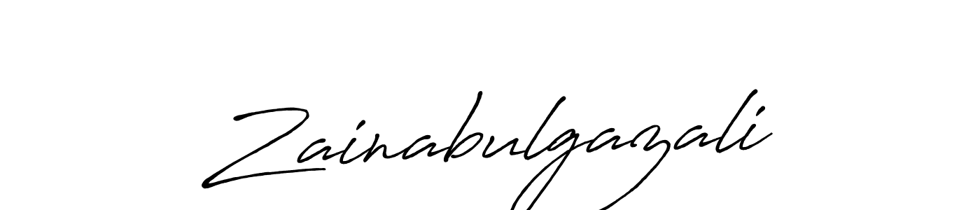 It looks lik you need a new signature style for name Zainabulgazali. Design unique handwritten (Antro_Vectra_Bolder) signature with our free signature maker in just a few clicks. Zainabulgazali signature style 7 images and pictures png