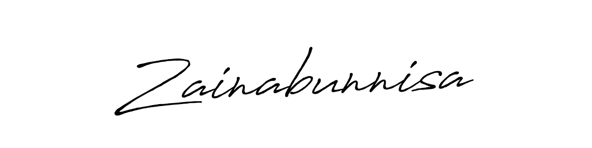 if you are searching for the best signature style for your name Zainabunnisa. so please give up your signature search. here we have designed multiple signature styles  using Antro_Vectra_Bolder. Zainabunnisa signature style 7 images and pictures png