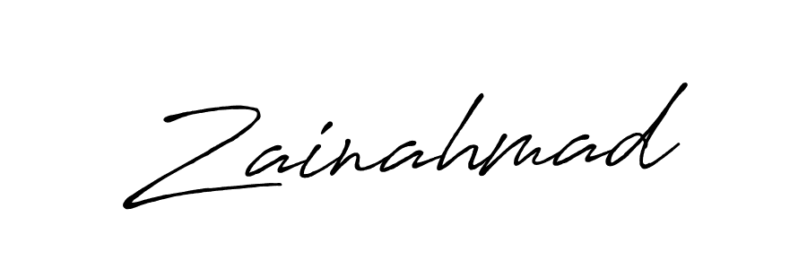 Use a signature maker to create a handwritten signature online. With this signature software, you can design (Antro_Vectra_Bolder) your own signature for name Zainahmad. Zainahmad signature style 7 images and pictures png