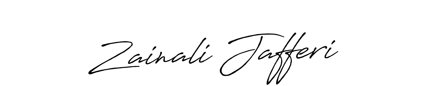 Antro_Vectra_Bolder is a professional signature style that is perfect for those who want to add a touch of class to their signature. It is also a great choice for those who want to make their signature more unique. Get Zainali Jafferi name to fancy signature for free. Zainali Jafferi signature style 7 images and pictures png