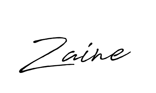 How to make Zaine name signature. Use Antro_Vectra_Bolder style for creating short signs online. This is the latest handwritten sign. Zaine signature style 7 images and pictures png
