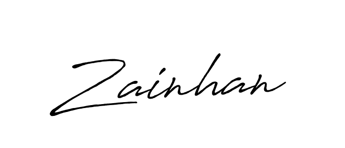 How to make Zainhan name signature. Use Antro_Vectra_Bolder style for creating short signs online. This is the latest handwritten sign. Zainhan signature style 7 images and pictures png
