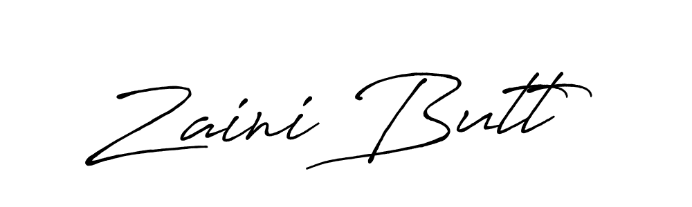 Design your own signature with our free online signature maker. With this signature software, you can create a handwritten (Antro_Vectra_Bolder) signature for name Zaini Butt. Zaini Butt signature style 7 images and pictures png