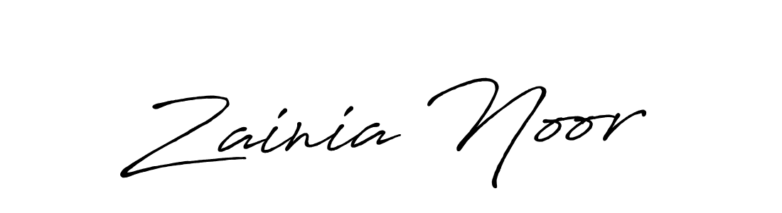 Also You can easily find your signature by using the search form. We will create Zainia Noor name handwritten signature images for you free of cost using Antro_Vectra_Bolder sign style. Zainia Noor signature style 7 images and pictures png