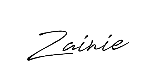 You should practise on your own different ways (Antro_Vectra_Bolder) to write your name (Zainie) in signature. don't let someone else do it for you. Zainie signature style 7 images and pictures png