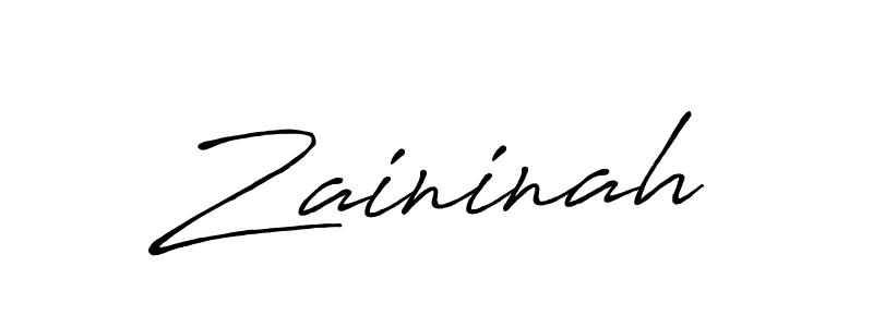 Also we have Zaininah name is the best signature style. Create professional handwritten signature collection using Antro_Vectra_Bolder autograph style. Zaininah signature style 7 images and pictures png