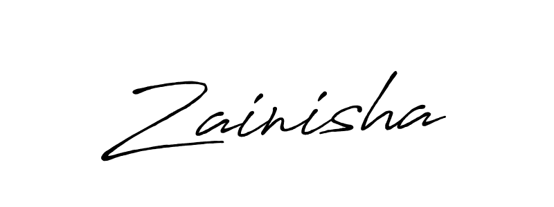Create a beautiful signature design for name Zainisha. With this signature (Antro_Vectra_Bolder) fonts, you can make a handwritten signature for free. Zainisha signature style 7 images and pictures png