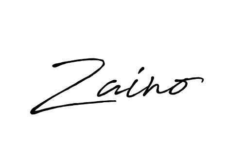 Design your own signature with our free online signature maker. With this signature software, you can create a handwritten (Antro_Vectra_Bolder) signature for name Zaino. Zaino signature style 7 images and pictures png