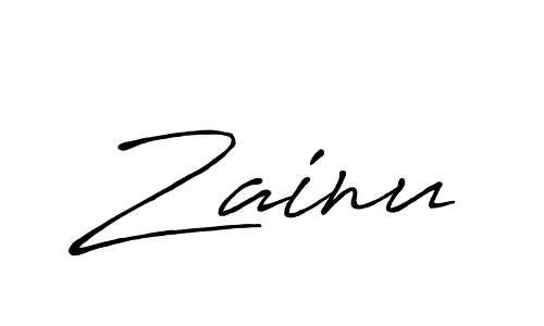 Also we have Zainu name is the best signature style. Create professional handwritten signature collection using Antro_Vectra_Bolder autograph style. Zainu signature style 7 images and pictures png