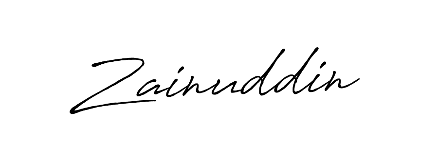 How to make Zainuddin name signature. Use Antro_Vectra_Bolder style for creating short signs online. This is the latest handwritten sign. Zainuddin signature style 7 images and pictures png