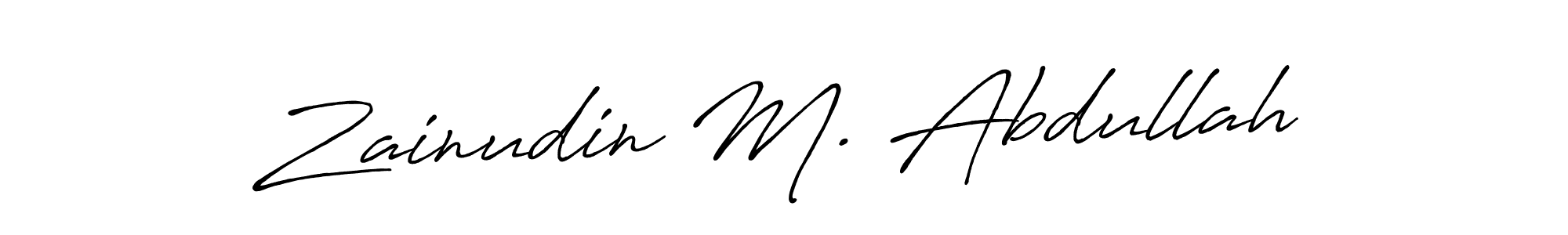 This is the best signature style for the Zainudin M. Abdullah name. Also you like these signature font (Antro_Vectra_Bolder). Mix name signature. Zainudin M. Abdullah signature style 7 images and pictures png