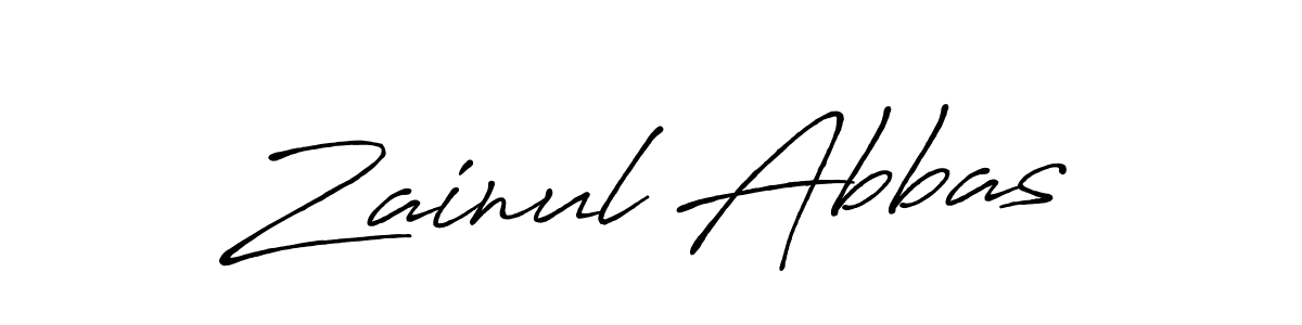 Zainul Abbas stylish signature style. Best Handwritten Sign (Antro_Vectra_Bolder) for my name. Handwritten Signature Collection Ideas for my name Zainul Abbas. Zainul Abbas signature style 7 images and pictures png