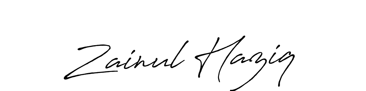 Also You can easily find your signature by using the search form. We will create Zainul Haziq name handwritten signature images for you free of cost using Antro_Vectra_Bolder sign style. Zainul Haziq signature style 7 images and pictures png
