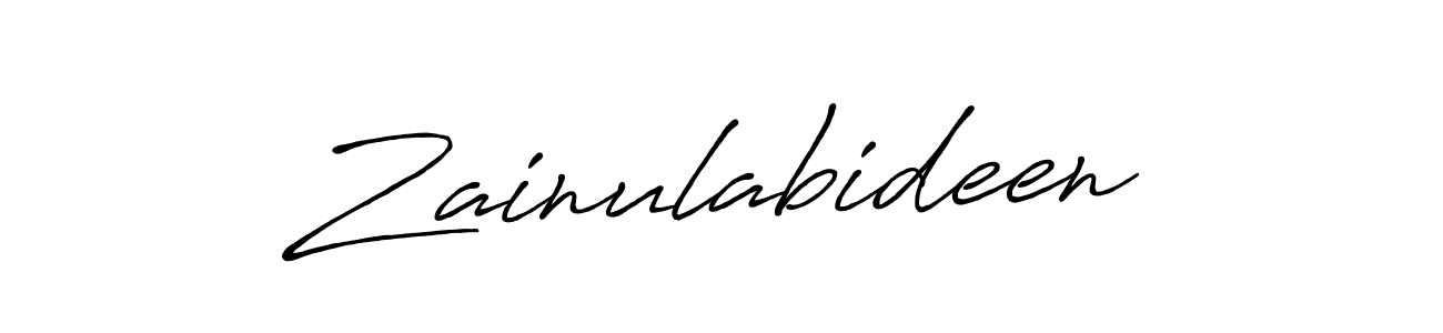 How to make Zainulabideen name signature. Use Antro_Vectra_Bolder style for creating short signs online. This is the latest handwritten sign. Zainulabideen signature style 7 images and pictures png