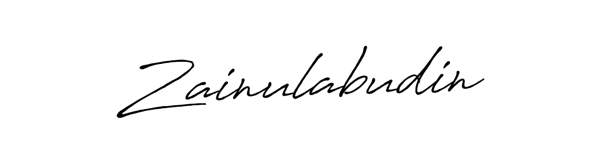 Zainulabudin stylish signature style. Best Handwritten Sign (Antro_Vectra_Bolder) for my name. Handwritten Signature Collection Ideas for my name Zainulabudin. Zainulabudin signature style 7 images and pictures png