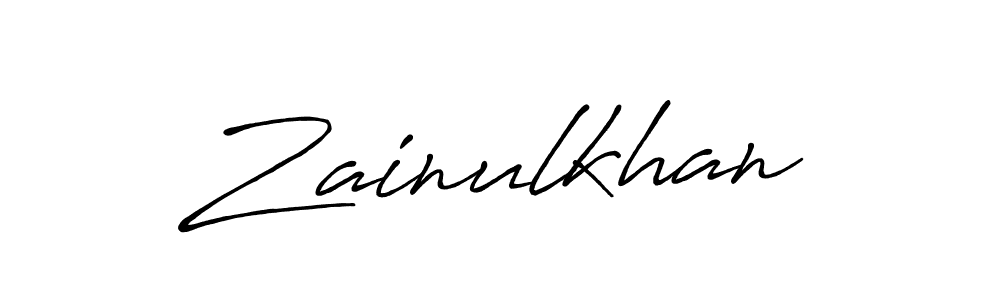 Design your own signature with our free online signature maker. With this signature software, you can create a handwritten (Antro_Vectra_Bolder) signature for name Zainulkhan. Zainulkhan signature style 7 images and pictures png