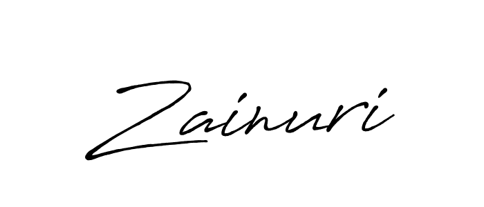Zainuri stylish signature style. Best Handwritten Sign (Antro_Vectra_Bolder) for my name. Handwritten Signature Collection Ideas for my name Zainuri. Zainuri signature style 7 images and pictures png