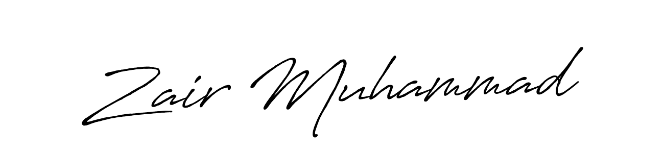 Zair Muhammad stylish signature style. Best Handwritten Sign (Antro_Vectra_Bolder) for my name. Handwritten Signature Collection Ideas for my name Zair Muhammad. Zair Muhammad signature style 7 images and pictures png