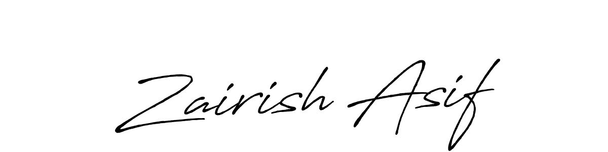 Also we have Zairish Asif name is the best signature style. Create professional handwritten signature collection using Antro_Vectra_Bolder autograph style. Zairish Asif signature style 7 images and pictures png