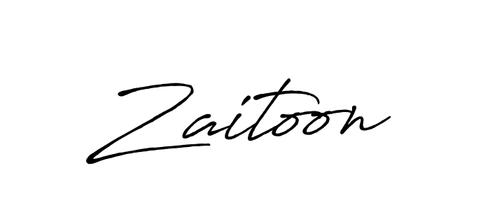 Zaitoon stylish signature style. Best Handwritten Sign (Antro_Vectra_Bolder) for my name. Handwritten Signature Collection Ideas for my name Zaitoon. Zaitoon signature style 7 images and pictures png