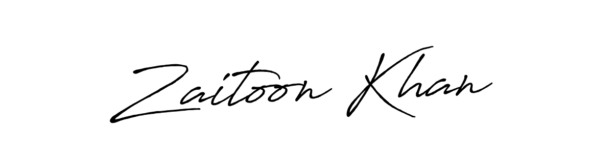 It looks lik you need a new signature style for name Zaitoon Khan. Design unique handwritten (Antro_Vectra_Bolder) signature with our free signature maker in just a few clicks. Zaitoon Khan signature style 7 images and pictures png