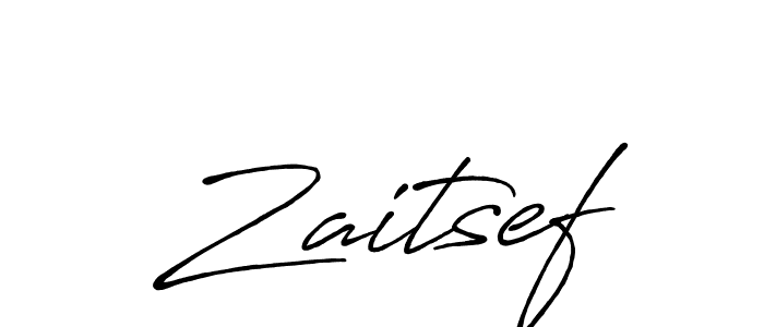 How to make Zaitsef name signature. Use Antro_Vectra_Bolder style for creating short signs online. This is the latest handwritten sign. Zaitsef signature style 7 images and pictures png