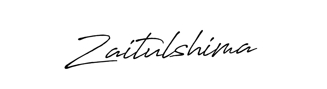 Zaitulshima stylish signature style. Best Handwritten Sign (Antro_Vectra_Bolder) for my name. Handwritten Signature Collection Ideas for my name Zaitulshima. Zaitulshima signature style 7 images and pictures png