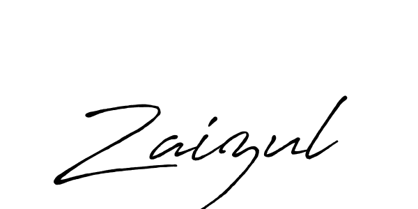 Make a beautiful signature design for name Zaizul. With this signature (Antro_Vectra_Bolder) style, you can create a handwritten signature for free. Zaizul signature style 7 images and pictures png