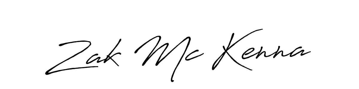 You should practise on your own different ways (Antro_Vectra_Bolder) to write your name (Zak Mc Kenna) in signature. don't let someone else do it for you. Zak Mc Kenna signature style 7 images and pictures png