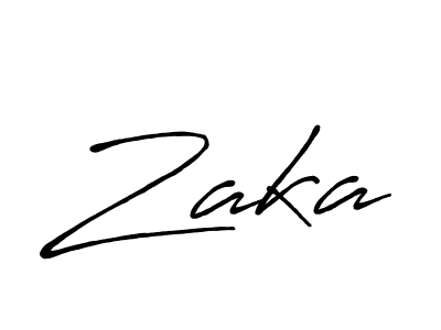 Create a beautiful signature design for name Zaka. With this signature (Antro_Vectra_Bolder) fonts, you can make a handwritten signature for free. Zaka signature style 7 images and pictures png