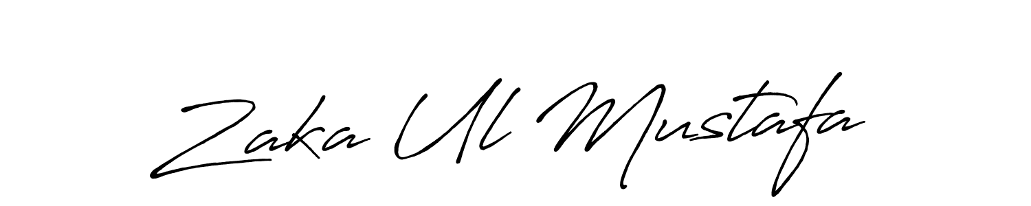 Design your own signature with our free online signature maker. With this signature software, you can create a handwritten (Antro_Vectra_Bolder) signature for name Zaka Ul Mustafa. Zaka Ul Mustafa signature style 7 images and pictures png