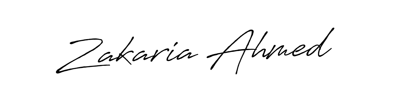 How to make Zakaria Ahmed signature? Antro_Vectra_Bolder is a professional autograph style. Create handwritten signature for Zakaria Ahmed name. Zakaria Ahmed signature style 7 images and pictures png
