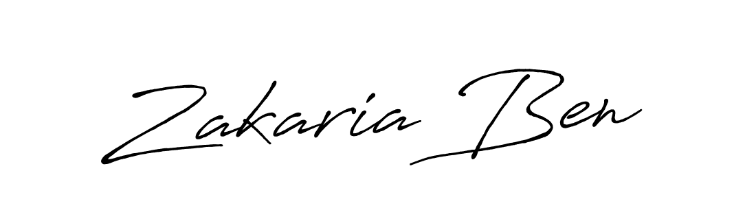 How to make Zakaria Ben signature? Antro_Vectra_Bolder is a professional autograph style. Create handwritten signature for Zakaria Ben name. Zakaria Ben signature style 7 images and pictures png
