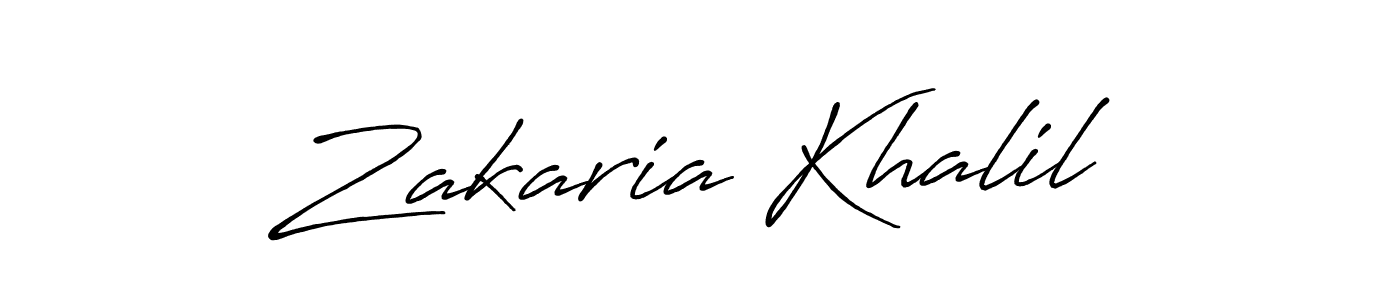 Zakaria Khalil stylish signature style. Best Handwritten Sign (Antro_Vectra_Bolder) for my name. Handwritten Signature Collection Ideas for my name Zakaria Khalil. Zakaria Khalil signature style 7 images and pictures png