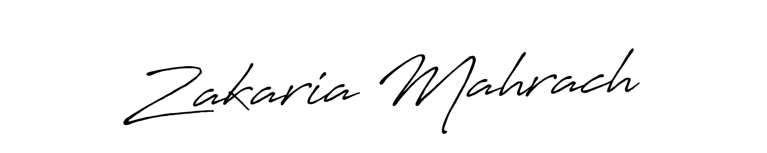 Make a beautiful signature design for name Zakaria Mahrach. With this signature (Antro_Vectra_Bolder) style, you can create a handwritten signature for free. Zakaria Mahrach signature style 7 images and pictures png