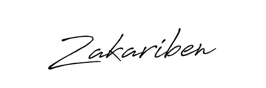 How to make Zakariben name signature. Use Antro_Vectra_Bolder style for creating short signs online. This is the latest handwritten sign. Zakariben signature style 7 images and pictures png