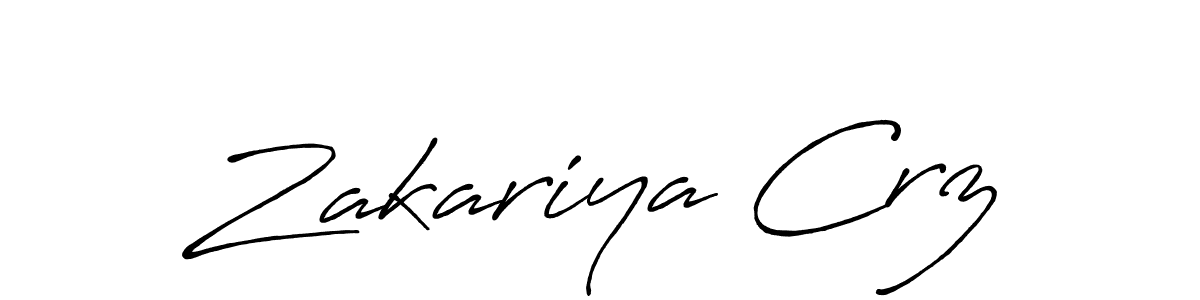 How to make Zakariya Crz signature? Antro_Vectra_Bolder is a professional autograph style. Create handwritten signature for Zakariya Crz name. Zakariya Crz signature style 7 images and pictures png