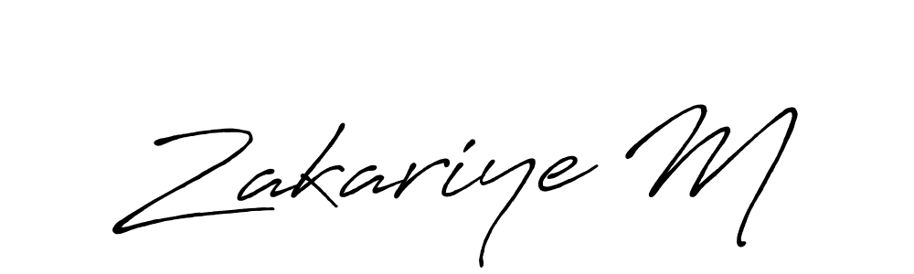 How to Draw Zakariye M signature style? Antro_Vectra_Bolder is a latest design signature styles for name Zakariye M. Zakariye M signature style 7 images and pictures png