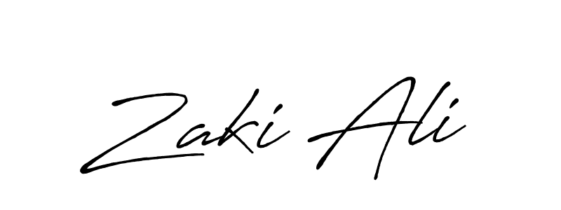 Create a beautiful signature design for name Zaki Ali. With this signature (Antro_Vectra_Bolder) fonts, you can make a handwritten signature for free. Zaki Ali signature style 7 images and pictures png