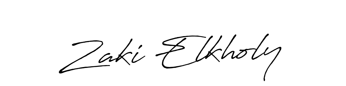How to make Zaki Elkholy signature? Antro_Vectra_Bolder is a professional autograph style. Create handwritten signature for Zaki Elkholy name. Zaki Elkholy signature style 7 images and pictures png